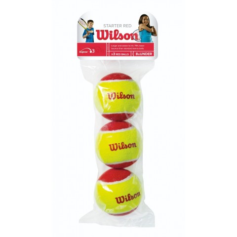 كور تنس Wilson Starter Red 3 ball pack