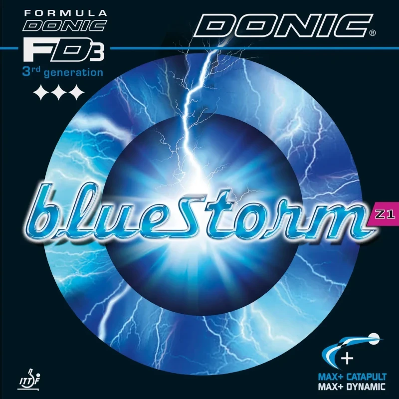 DONIC Table Tennis Rubbersheets BlueStorm Z1 max+ black