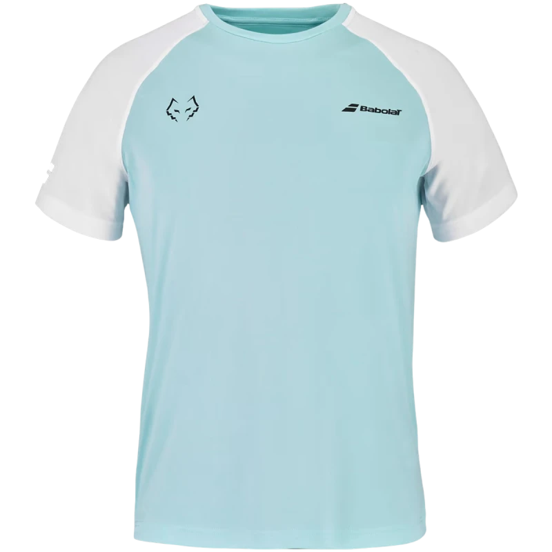 BABOLAT CREW NECK TEE LEBRON WHITE/LIGHT BLUE