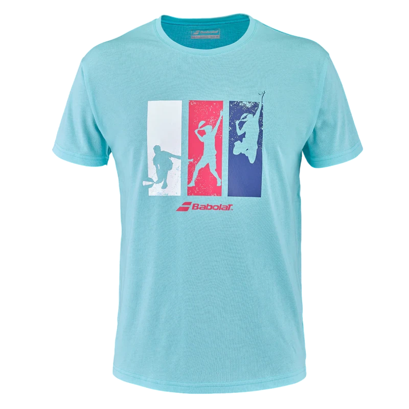 BABOLAT Padel COTTON TEE MEN ANGEL BLUE