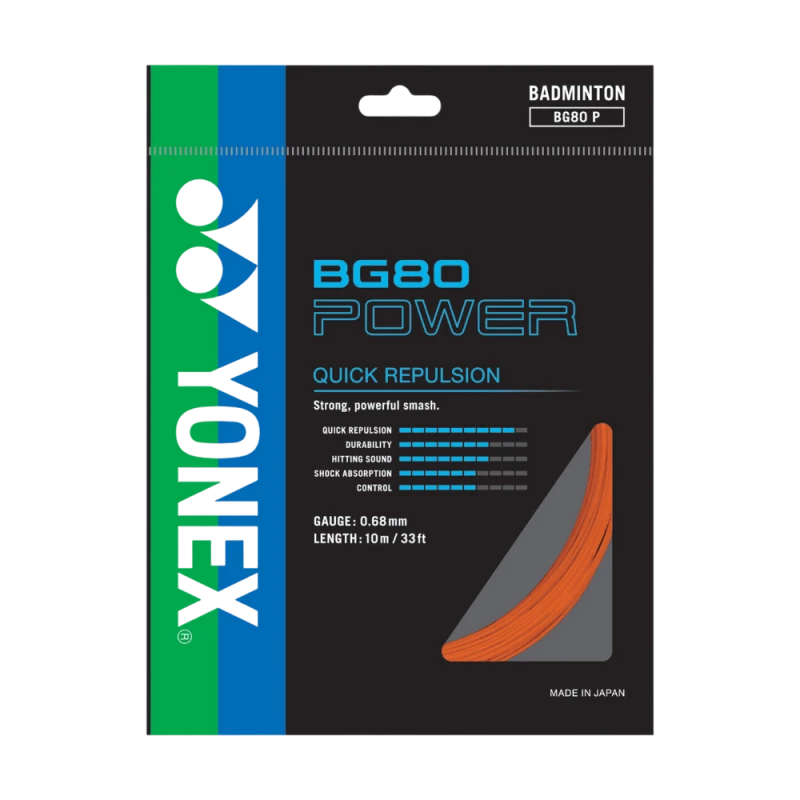 YONEX BG80 POWER BRIGHT ORANGE