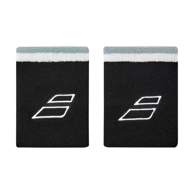 BABOLAT TERRY JUMBO WRISTBAND _ Black/White