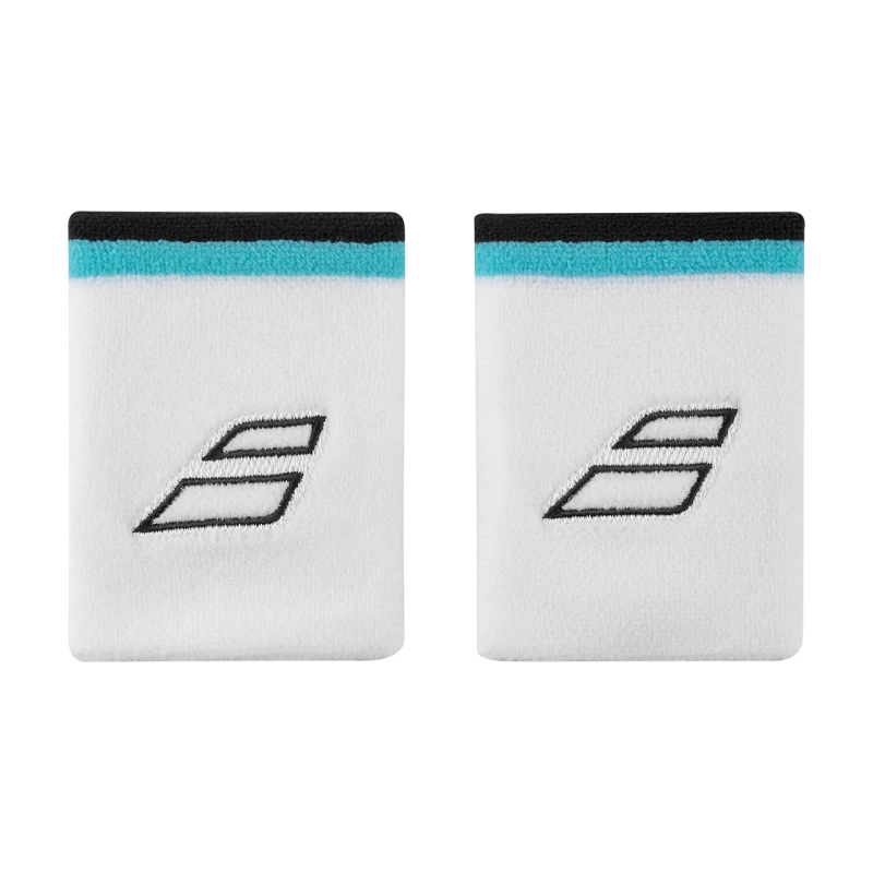 BABOLAT TERRY JUMBO WRISTBAND _ White/Estate Blue