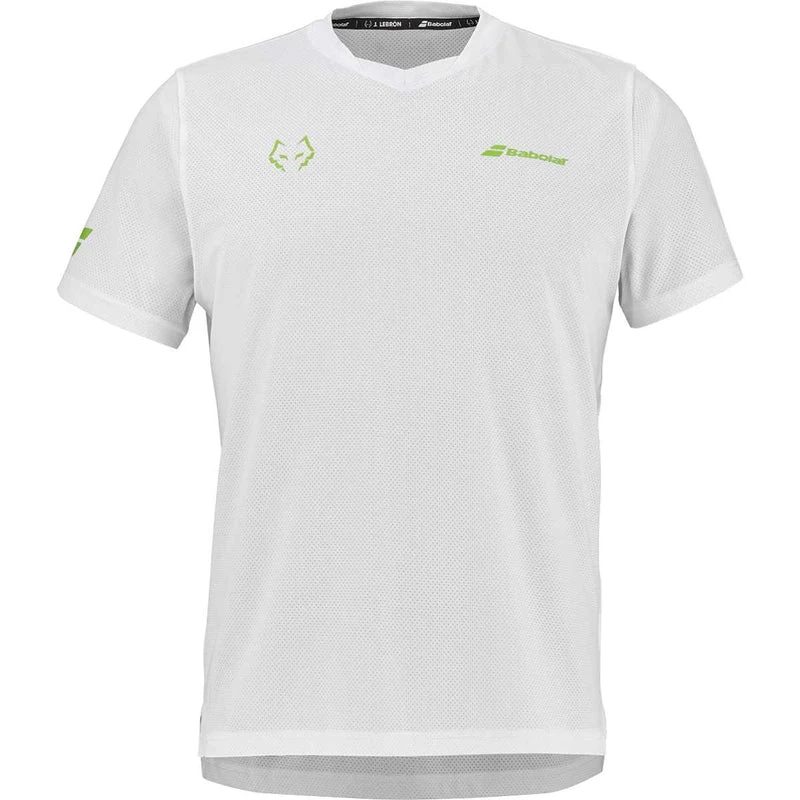 Babolat CREW NECK TEE J. LEBRON White/White