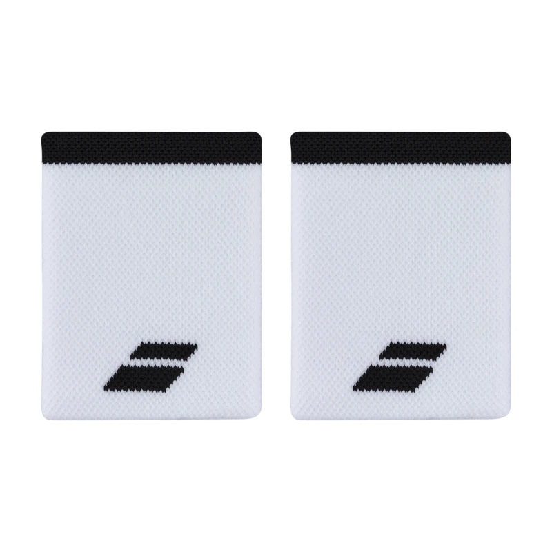 BABOLAT LOGO JUMBO WRISTBAND _ WHITE/RABBIT