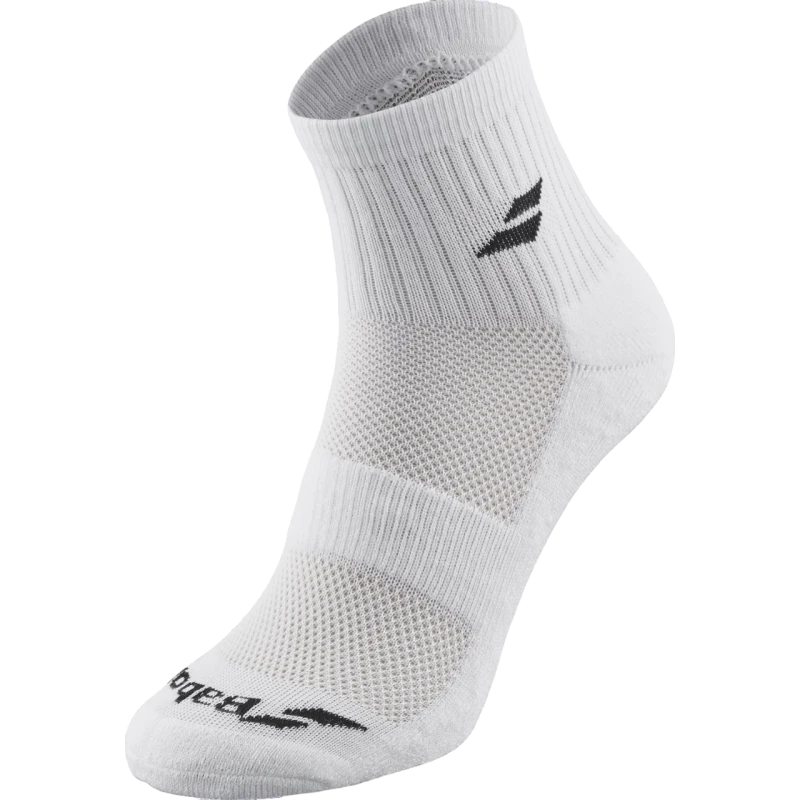 BABOLAT QUARTER 3 PAIRS PACK White/White