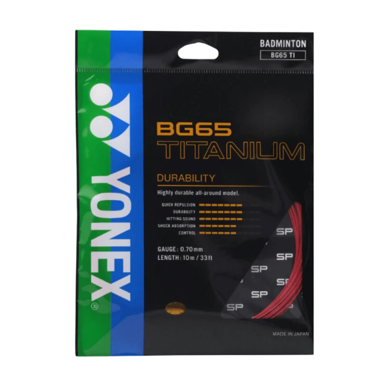 YONEX STRING BG65 TiTANIUM RED