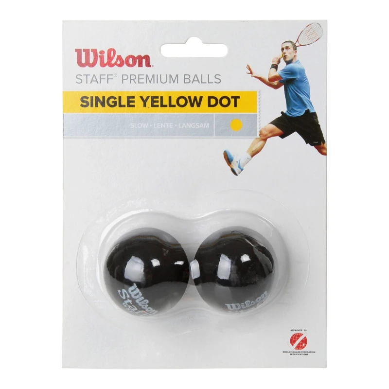 Wilson STAFF SQUASH 2 BALL Yellow DOT