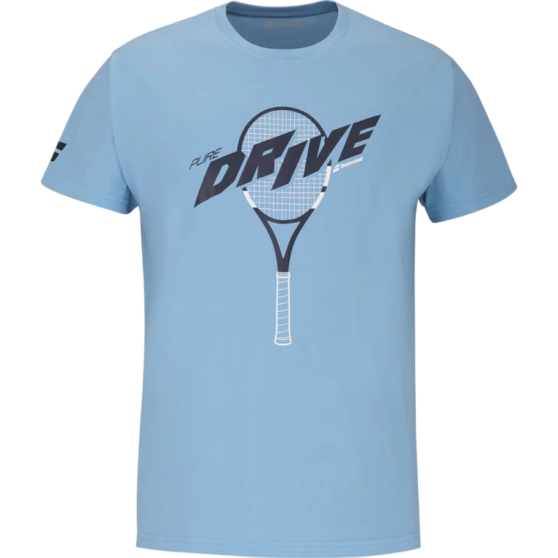 BABOLAT DRIVE COTTON TEE JR Drive Heritage Blue