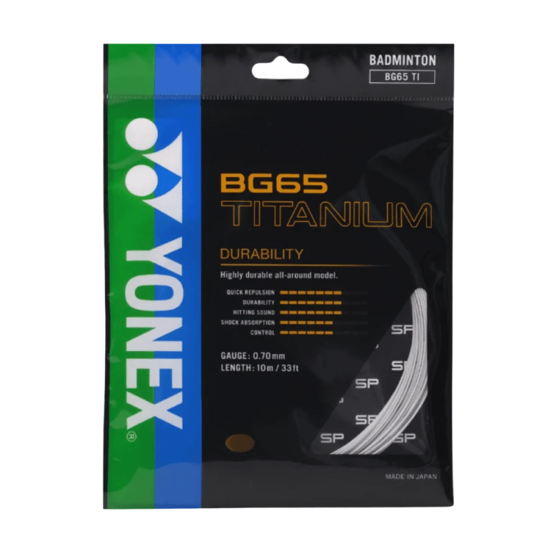 YONEX STRING BG65 TiTANIUM WHITE