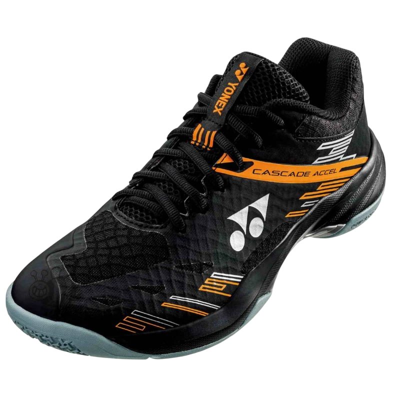 YONEX POWER CUSHION CASCADE ACCEL WIDE BADMINTON SHOES BLACK/ORANGE