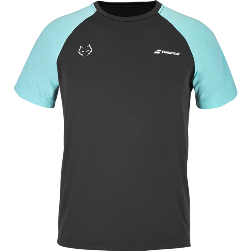 BABOLAT CREW NECK TEE LEBRON BLACK/LIGHT BLUE